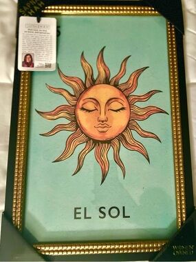 NEW SAPNA Shah El Sol Sun Art Print 12" x 18" 95 Lottery series framed picture .